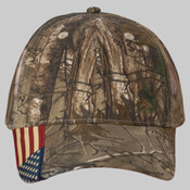 Camo Woven USA Flag Mesh Cap