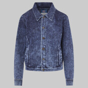 Women's Mila Acid Wash Denim Terry Jacket