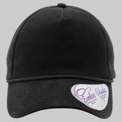 Women's Washed Five-Panel Rope Cap