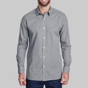 Microcheck Gingham Long-Sleeve Cotton Shirt
