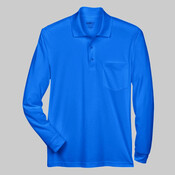 Men's Pinnacle Performance Long Sleeve Piqué Polo with Pocket