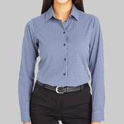 Women's CrownLux Performance® Tonal Mini Check Woven Dress Shirt