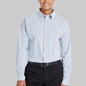 Men's CrownLux Performance® Micro Windowpane Woven Dress Shirt
