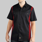 Two-Tone Short-Sleeve Work Shirt