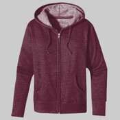 Women's Heathered Full-Zip Hooded Sweatshirt