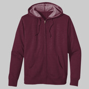 Heathered Full-Zip Hooded Sweatshirt