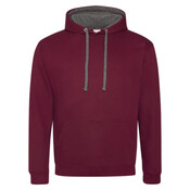 Midweight Varsity Contrast Hooded Sweatshirt