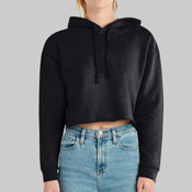 Women's Cropped Fleece Hooded Sweatshirt
