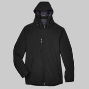 Men's Glacier Insulated Three-Layer Fleece Soft Shell Hood Jacket with Detachable Hood