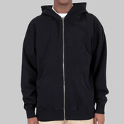 Garment-Dyed Double-Zip Hooded Sweatshirt