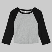 Women's Micro Rib 3/4 Raglan Baby Tee