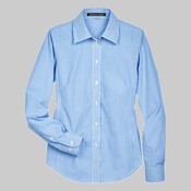 Women's Crown Collection® Banker Stripe Woven Dress Shirt