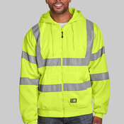 Berne Hi-Vis Class 3 Lined Hooded Sweatshirt