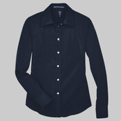 Women's Crown Collection® Solid Stretch Twill Woven Dress Shirt