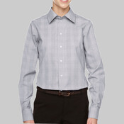 Women's Crown Collection® Glen Plaid Woven Dress Shirt