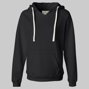 Women's Sueded V-Neck Hooded Sweatshirt