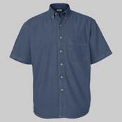 Men's Tall Denim Short Sleeve Shirt