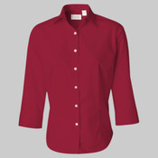 Women's Three-Quarter Sleeve Baby Twill Shirt