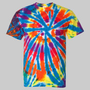 Rainbow Cut-Spiral Tie-Dyed T-Shirt