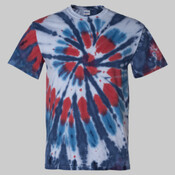 Multi-Color Cut-Spiral Tie-Dyed T-Shirt