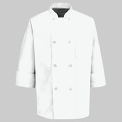 Eight Pearl Button Chef Coat