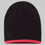 8" Bottom-Striped Beanie