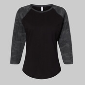 Women's Baseball Fine Jersey Three-Quarter Sleeve Tee