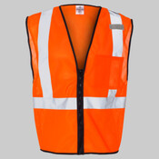 Single Pocket Zipper Mesh Class 2 Vest