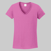 Women's Heavy Cotton 100% Cotton V Neck T Shirt
