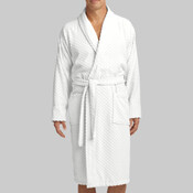 Checkered Terry Shawl Collar Robe