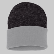 12" Color Blocked Cuffed Beanie