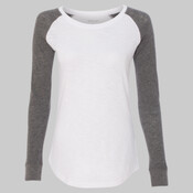 Women’s Preppy Patch Slub Long Sleeve T-Shirt