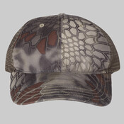 Garment Washed Printed Trucker Cap