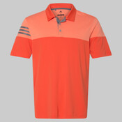 Men's Heathered 3-Stripes Colorblocked Polo