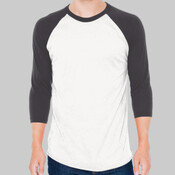 Unisex USA-Made 50/50 Poly/Cotton Raglan Three-Quarter Sleeve Tee