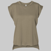 Women’s Flowy Rolled Cuffs Muscle Tee