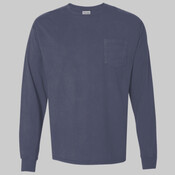 Garment-Dyed Long Sleeve T-Shirt With a Pocket