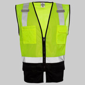 Unisex Black Bottom Mesh Class 2 Vest