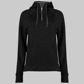 FitFlex Women's French Terry Hooded Quarter-Zip
