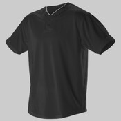 Youth Two Button Mesh Baseball Jersey with Piping