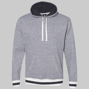 Peppered Fleece Lapover Hooded Sweatshirt