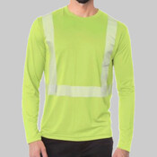 USA-Made Hi-Visibility Long Sleeve Performance T-Shirt - Segmented Tape