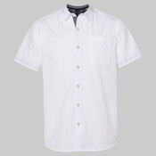 Peached Printed Poplin Short Sleeve Shirt
