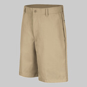 Cotton Casual Plain Front Shorts - Extended Sizes