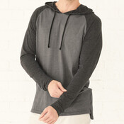 Men's Fine Jersey Hooded Long Sleeve Raglan T-Shirt