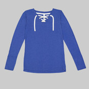 Women's Fine Jersey Lace-Up Long Sleeve T-Shirt