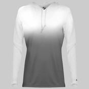 Women's Ombre Long Sleeve Hooded T-Shirt
