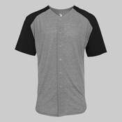 Triblend Full Button T-Shirt