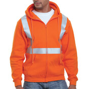 USA-Made Hi-Visibility Full-Zip Hooded Sweatshirt