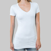 Juniors' USA-Made V-Neck T-Shirt